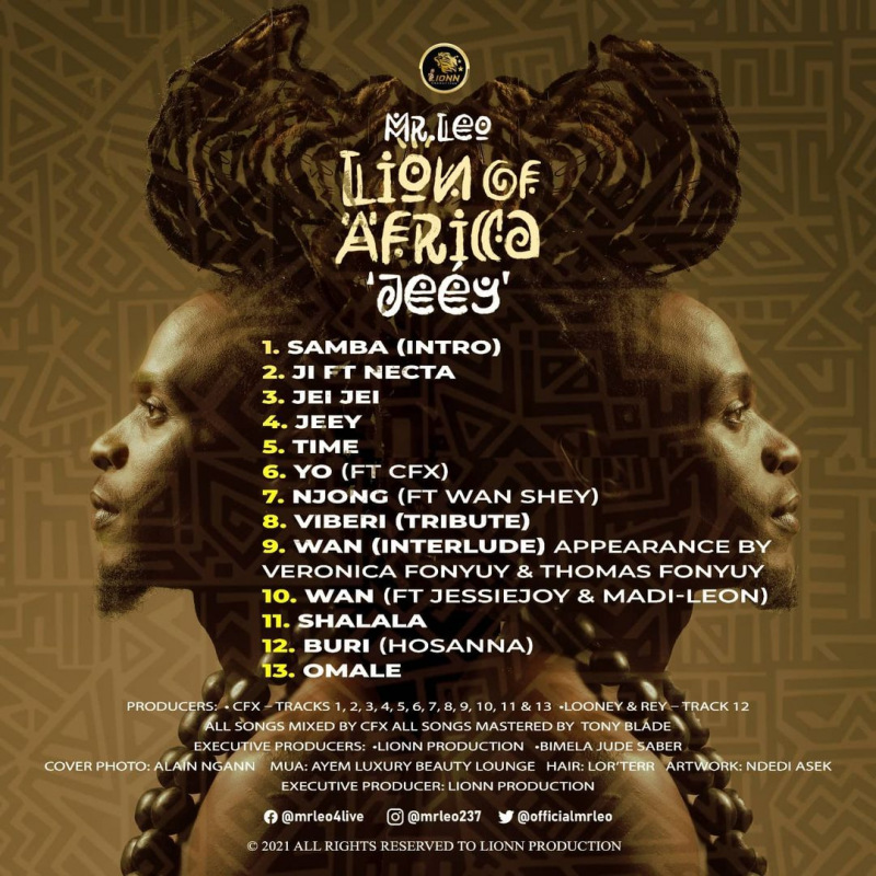 Mr Leo dévoile la tracklist de son album « « Lion of Africa Jéi » - News |  Mdundo.com